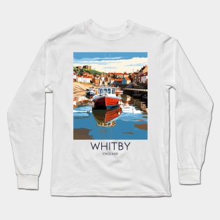 A Pop Art Travel Print of Whitby - England Long Sleeve T-Shirt